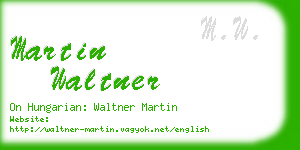 martin waltner business card